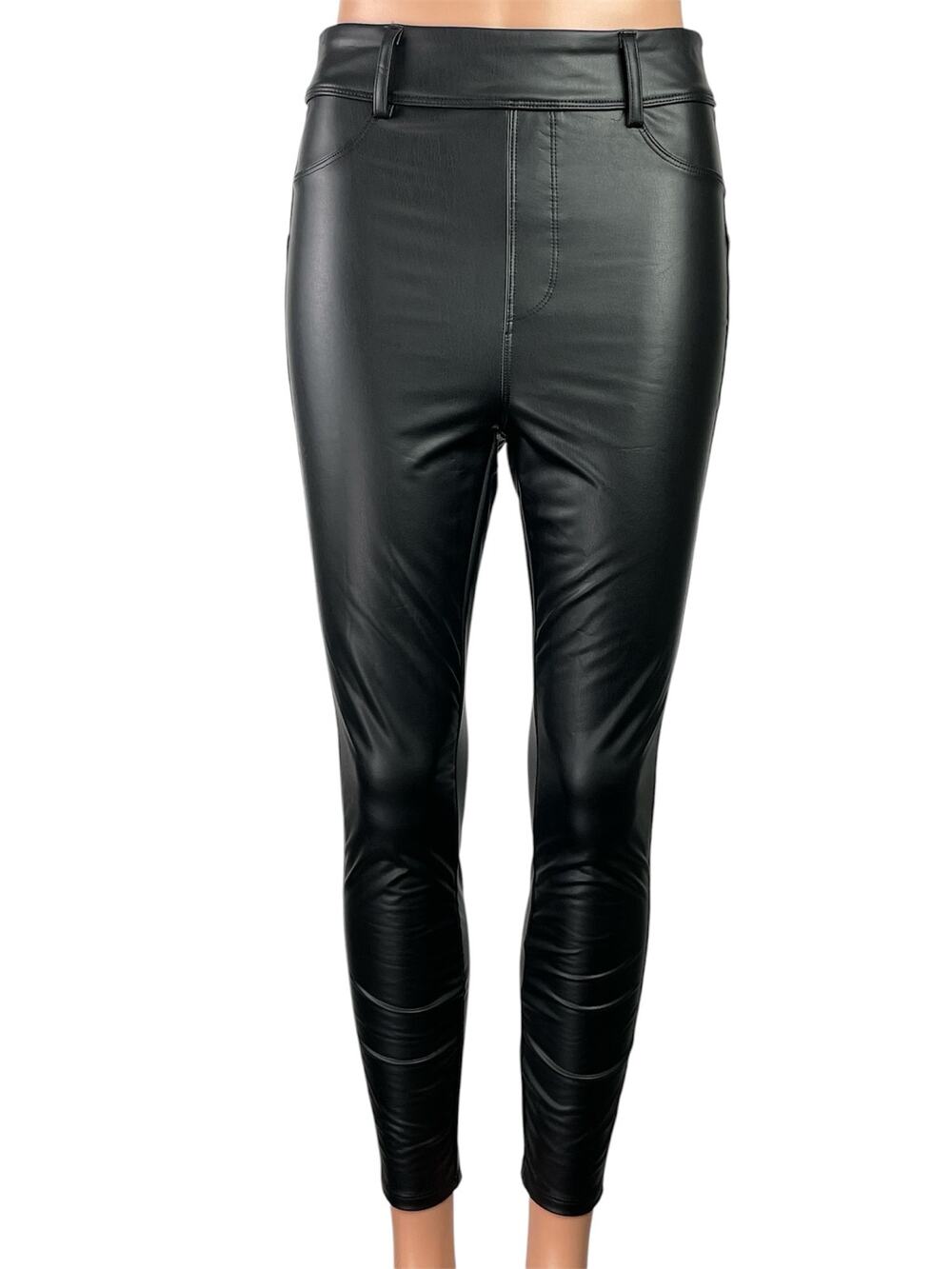 NEW Halara Women's Black High Waisted Pull On Slim Fit Skinny Trousers Pants S